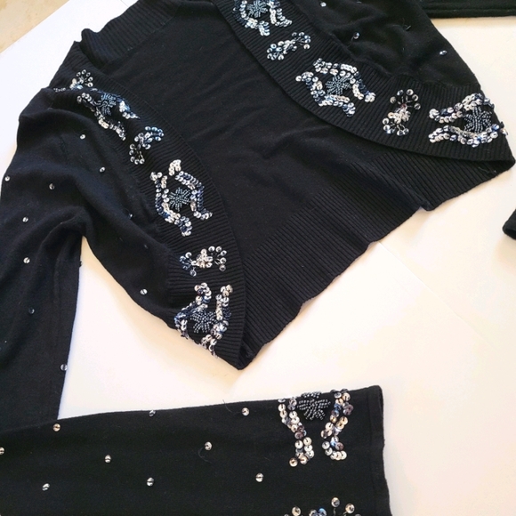 Cropped Sequined sweater - Picture 6 of 8